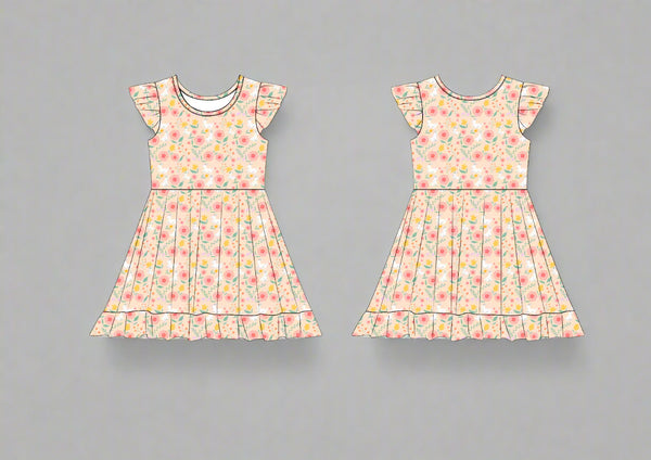 Blush Bunnies Baby Twirl Dress